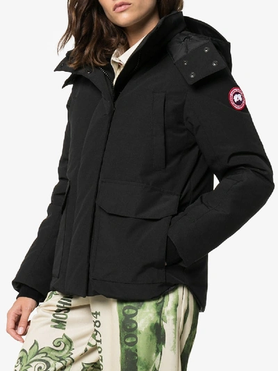 Shop Canada Goose Blakely Hooded Parka In Black