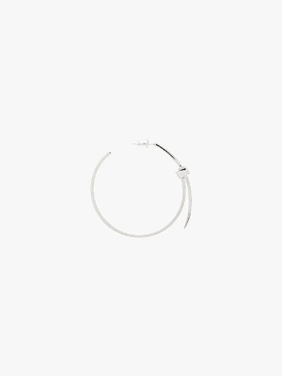 Shop Ambush Silver Tone Cable Tie Hoop Earrings