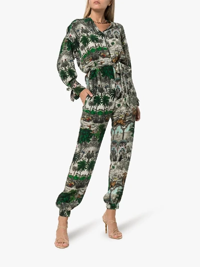 Shop Chufy Jamal Printed Jumpsuit In Green