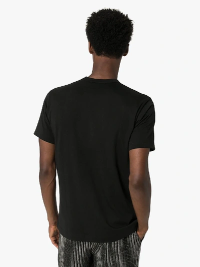 Shop Comme Des Garçons Shirt Logo Print Cotton T-shirt In Black