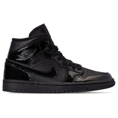 Shop Nike Women's Air Jordan Retro 1 Mid Se Casual Shoes In Black