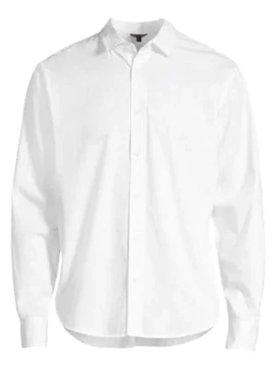 Shop Atm Anthony Thomas Melillo Men's Cotton Poplin Shirt In White