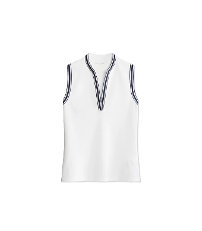 Shop Tory Sport Sleeveless Tunic Top In Snow White
