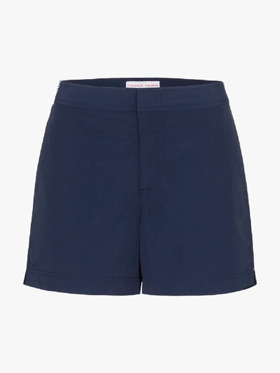 Shop Orlebar Brown Setter Side Strap Swim Shorts In Blue