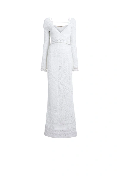 Shop Roberto Cavalli Henna Tattoo Crochet Dress In White