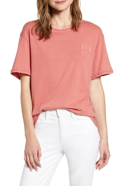 Shop Alex Mill Laundered Cotton Pocket Tee In Rose