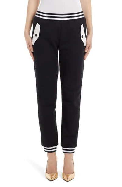 Shop Moschino Bear Patch Joggers In Black