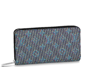 Pre-owned Louis Vuitton Zippy Wallet Monogram Lv Pop Blue