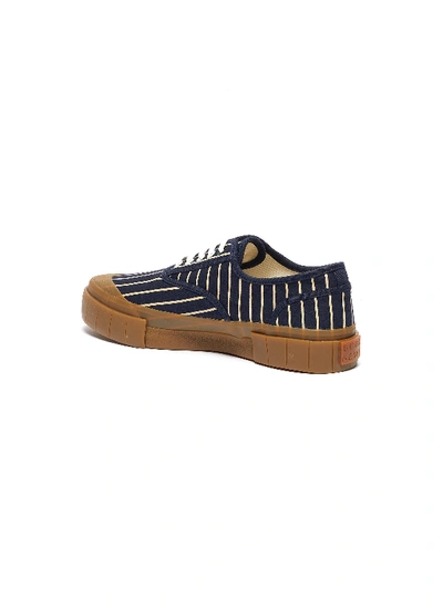 Shop Good News 'hurler 2' Pinstripe Cotton Sneakers In Blue