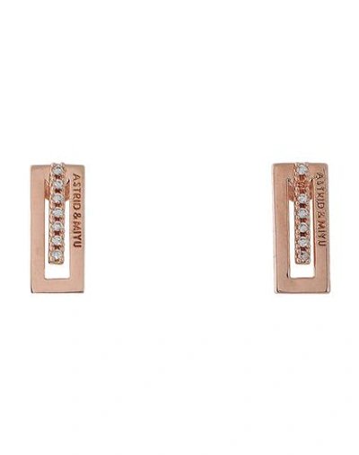 Shop Astrid & Miyu Earrings In Copper