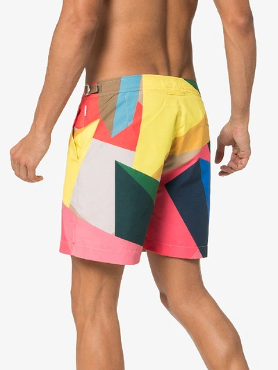 Shop Orlebar Brown Bulldog Rob Wyn Yates Prism Print Swim Shorts