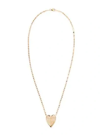 Shop Lana Jewelry 14k Gold & Diamond Taken Heart Pendant Necklace In Yellow