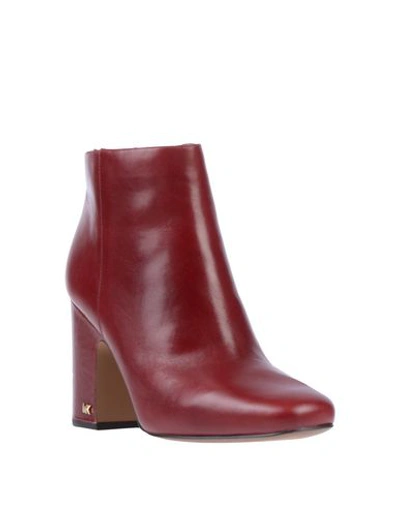 Shop Michael Michael Kors Ankle Boot In Maroon