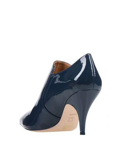 Shop Tory Burch Woman Ankle Boots Navy Blue Size 10 Calfskin