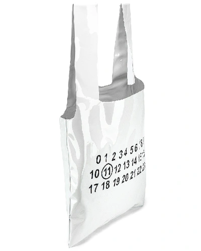 Shop Maison Margiela Tote Bag In White & Black