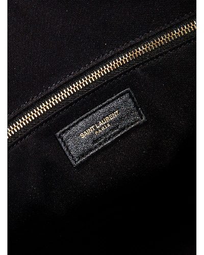 Shop Saint Laurent Suede Monogramme Duffel Bag In Black