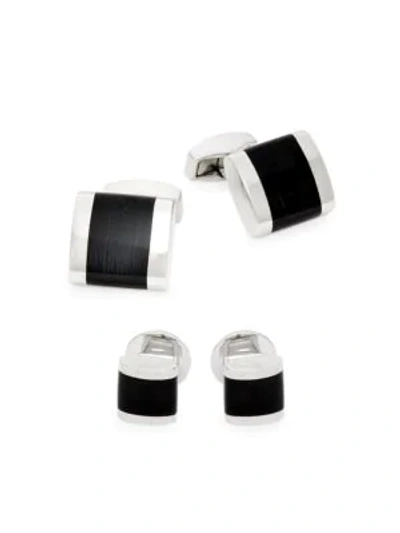 Shop Tateossian 3-pair Cufflinks In Black