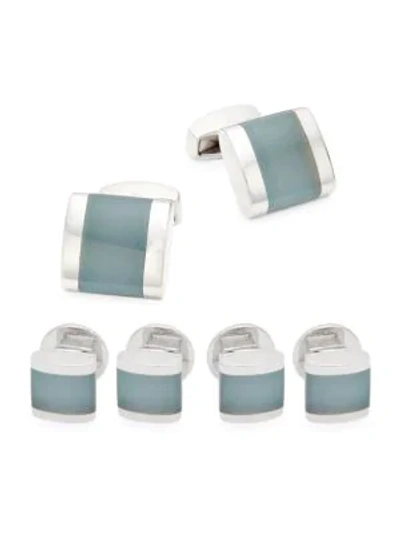 Shop Tateossian 3-pair Cufflinks In Grey