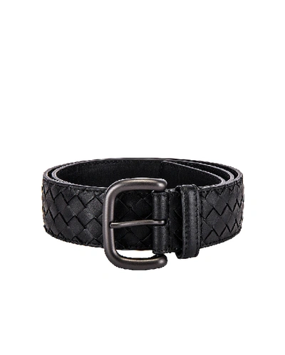 Shop Bottega Veneta Braided Belt In Black