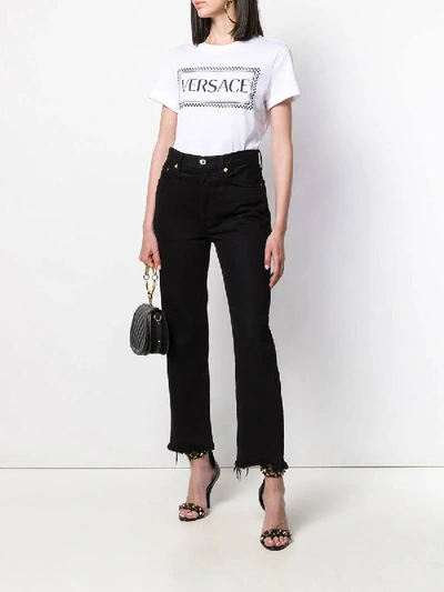 Shop Versace White Center Logo T-shirt