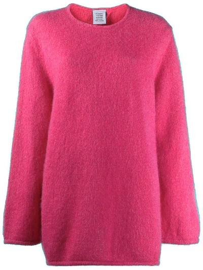 Shop Vetements Oversized Open Back Sweater
