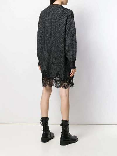 Shop Givenchy Lace Scalloped Sweater Dress