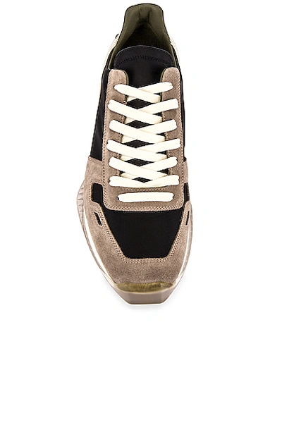 Shop Rick Owens Lace Up New Vintage Runner In Black