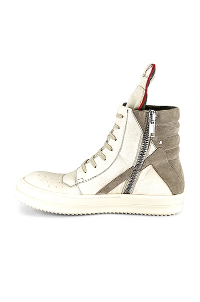 Shop Rick Owens Geobasket Sneaker In Off White