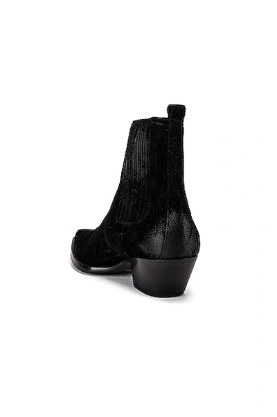 Shop Saint Laurent Lukas Suede Boots In Black