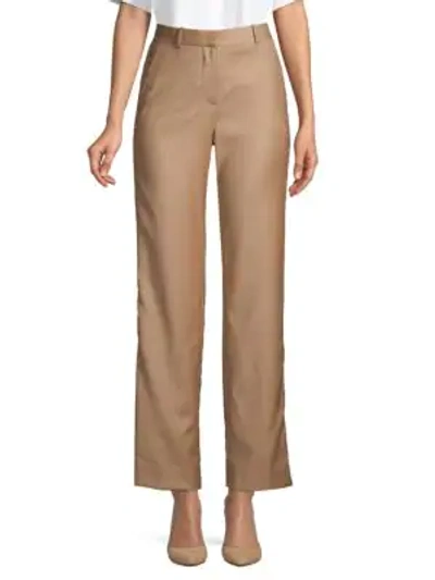 Shop Givenchy Side-tape Wool Trousers In Camel