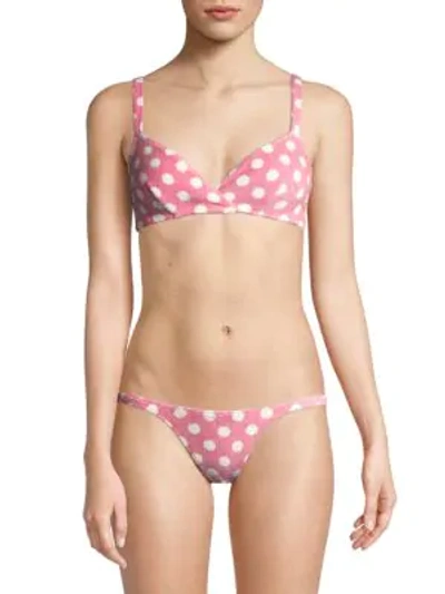 Shop Lisa Marie Fernandez Yasmin Terry Bikini In Pink