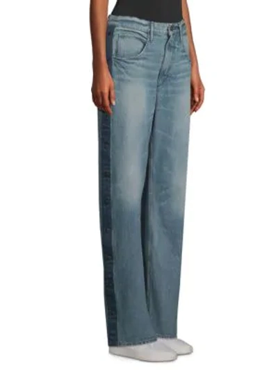 Shop 3x1 Joy Snap-away Cotton Jeans In Blue