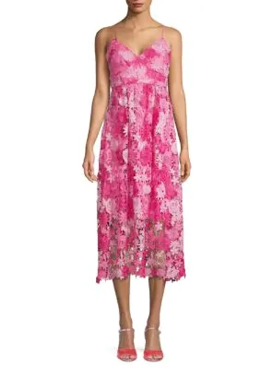 Shop Alexia Admor Floral Lace Dress In Pink