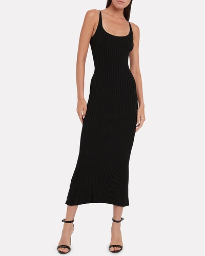 Shop Paco Rabanne Sleeveless Rib Knit Dress In Black