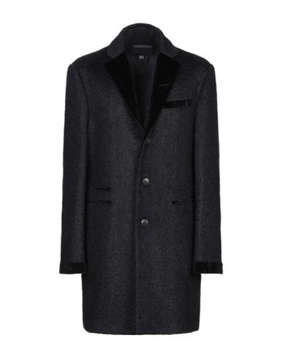 Shop John Varvatos Coat In Dark Blue