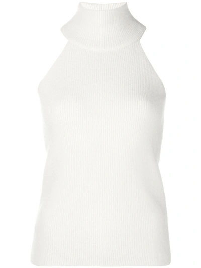 Shop Jacquemus La Maille Baho Knitted Top - White