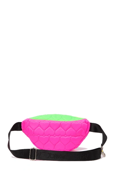 Shop Betsey Johnson Neon Nylon Quilted Belt Bag In Multi