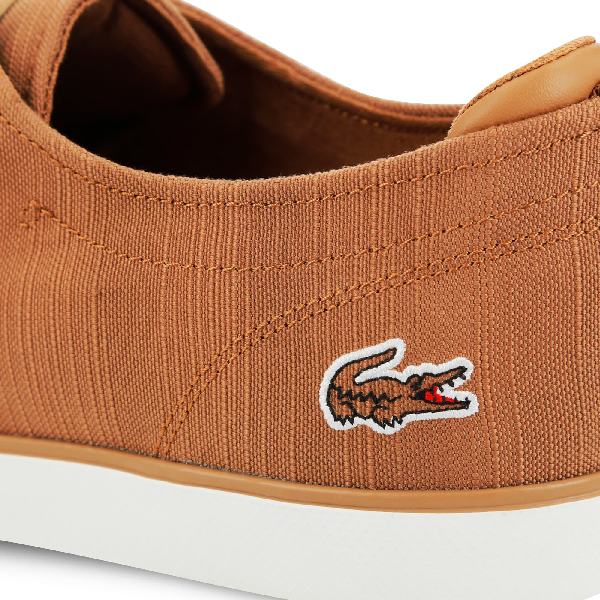 brown canvas trainers