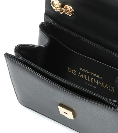 Shop Dolce & Gabbana Dg Millennials Leather Shoulder Bag In Black