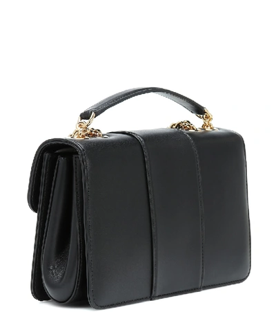 Shop Dolce & Gabbana Dg Millennials Leather Shoulder Bag In Black