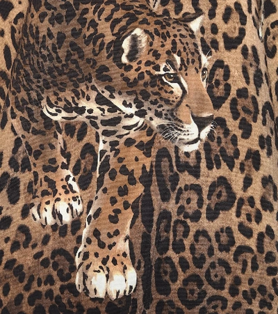 豹纹棉质运动衫