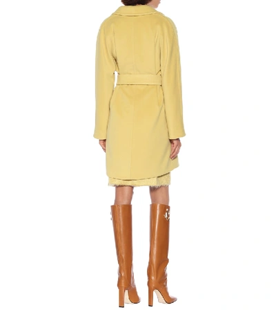 Shop Max Mara Raoul Wool And Cashmere Coat In Yellow