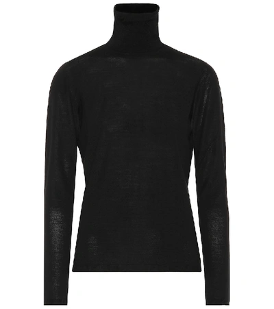 Shop Max Mara Anta Wool Turtleneck Sweater In Black