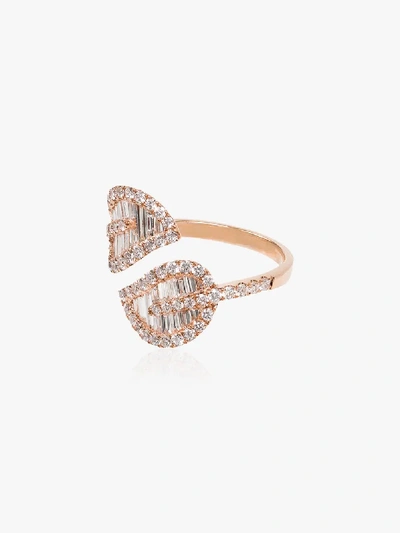 Shop Anita Ko 18k Rose Gold Palm Leaf Diamond Ring