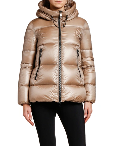 Shop Moncler Seritte Oversized Puffer Jacket In Ivory