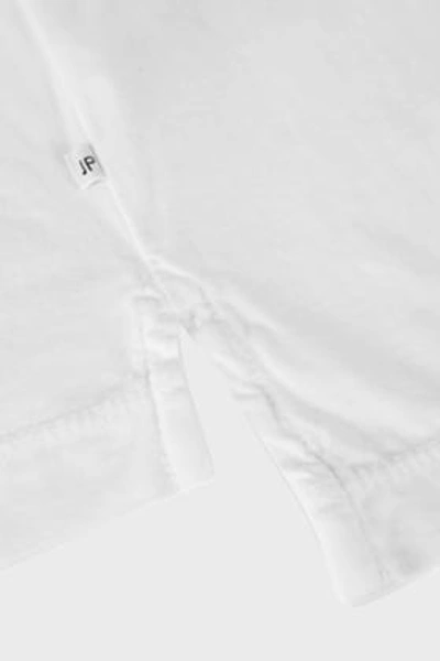 Shop James Perse Standard Cotton Polo Shirt In White
