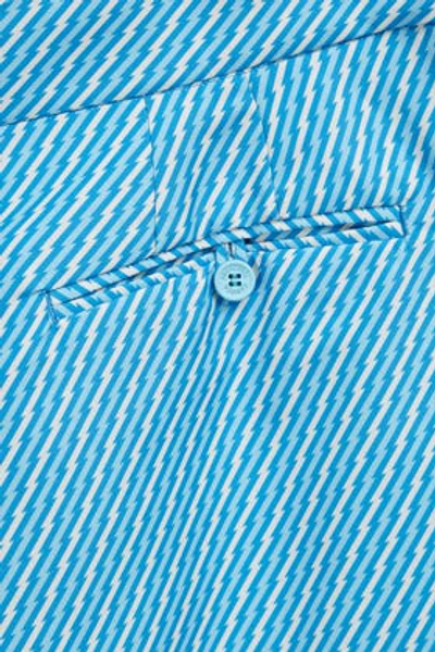 Shop Frescobol Carioca Pepe Striped Tailored Shorts In Blue