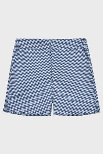 Shop Frescobol Carioca Copacabana Wave-print Sport Shorts In Navy