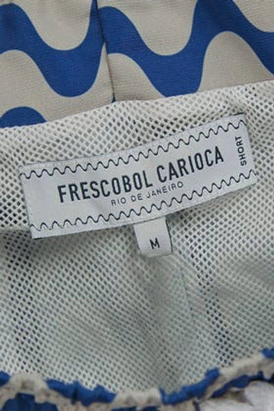Shop Frescobol Carioca Copacabana Wave-print Sport Shorts, L In Navy