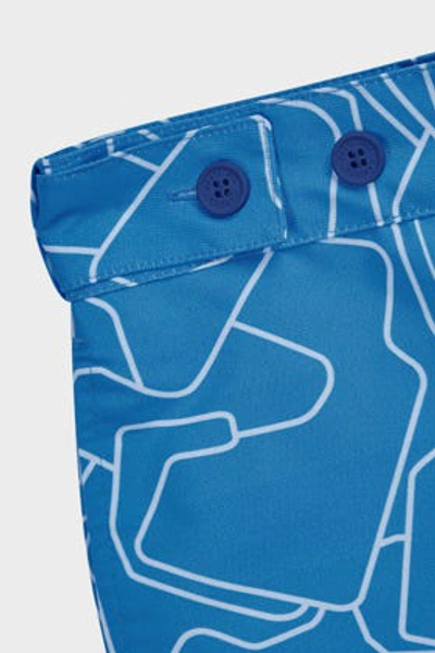 Shop Frescobol Carioca Aerial Tailored Swim Shorts In Blue